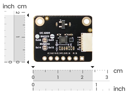 Mechanical Drawing - DFRobot Fermion SEN0695 Compact 9DOF IMU Sensor